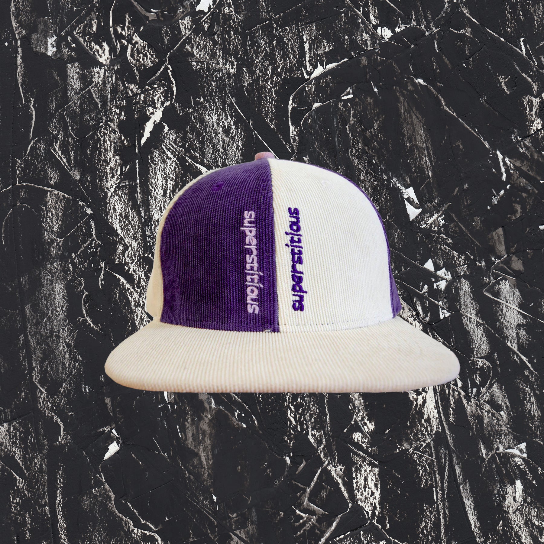 Purple and White Duo-tone Fitted Cap
